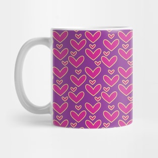 Purple Hearts Repeated Pattern 094#001 Mug